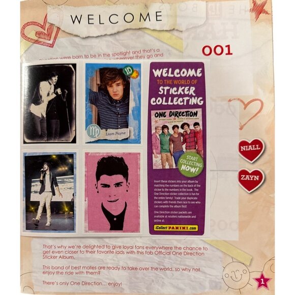 1D One Direction GROUP 10.5" x 9" Sticker Book w/Centerfold POSTER w/10 STICKERS - Picture 4 of 16